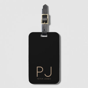 Add initial Monogram Personalized Simple  Luggage Tag