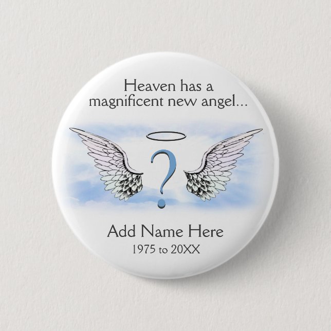 Add Initial or Photo | Memorial 2 Inch Round Button (Front)