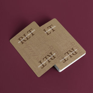 add initials and name to get Personalized Brown Playing Cards