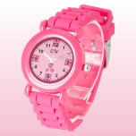 Add initials hearts pink kids watch<br><div class="desc">This adorable kids' watch is perfect for adding a personal touch! Customize it with your child’s initials. It's a fun and practical accessory that helps little ones keep track of time while staying stylish. The colours and sweet design make it a great gift for birthdays, Christmas or special occasions. Plus,...</div>