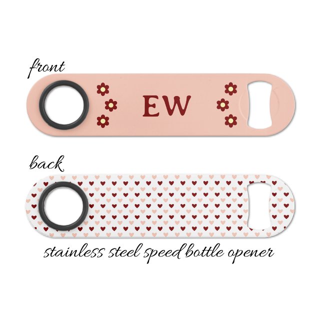 Add initials peach and burgundy (Créateur téléchargé)