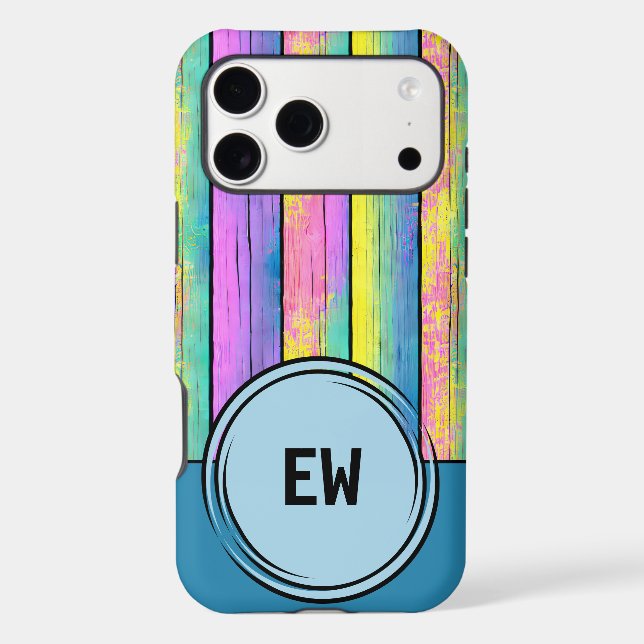 Add initials unicorn colours blue (Back)
