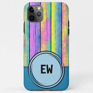 Add initials unicorn colours blue iPhone 11 pro max case