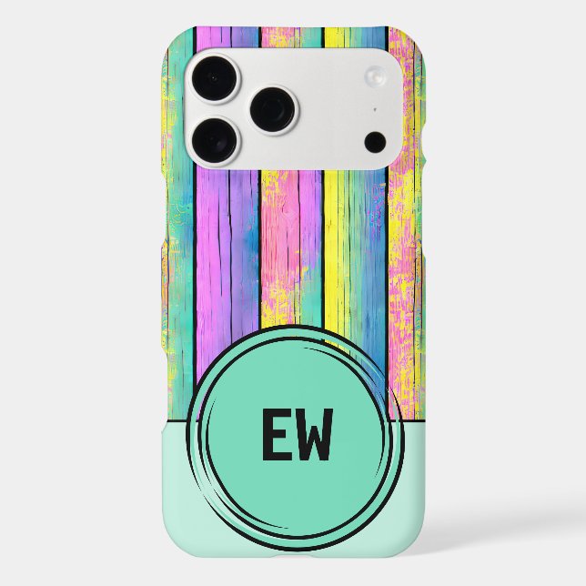 Add initials unicorn colours green (Back)