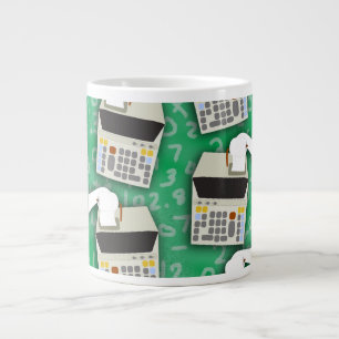 Add It Up Adding Machine Pattern Large Coffee Mug