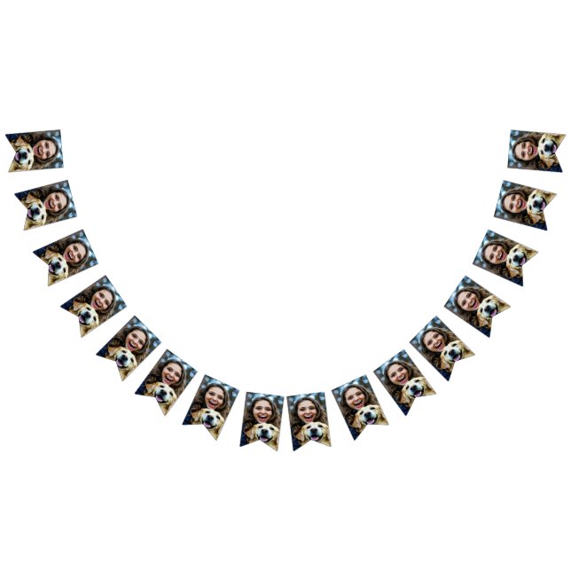 Add Labrador Retriever Photo Personalize Bunting Flags (All)