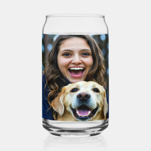 Add Labrador Retriever Photo Personalize Can Glass