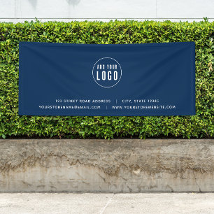 Add Logo Address Website Custom Colour Business Banner