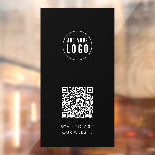 Add Logo and Your Website QR Code Custom Colour Window Cling