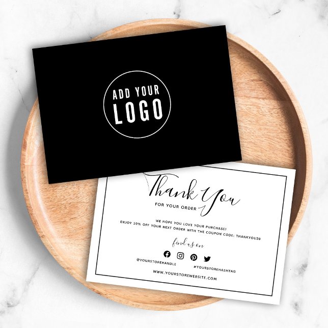 Add Logo Black Border Editable Colour Thank You (Creator Uploaded)