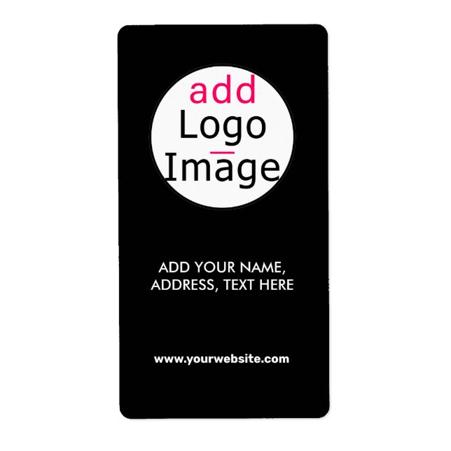 Add Logo Business Chic Customizable Black Brand (Front)