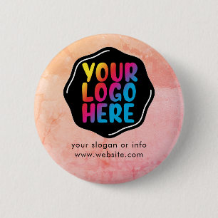 Add Logo Business Corporate Company Branded Custom 2 Inch Round Button