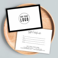 Add Logo Calligraphy Custom Colour Gift Certificat