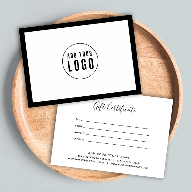 Add Logo Calligraphy Custom Colour Gift Certificat (Creator Uploaded)