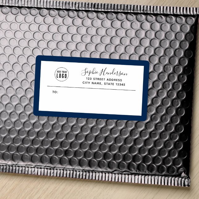 Add Logo Custom Border Calligraphy Return Address (Creator Uploaded)