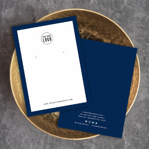 Add Logo Custom Border Colour Earring Display Card