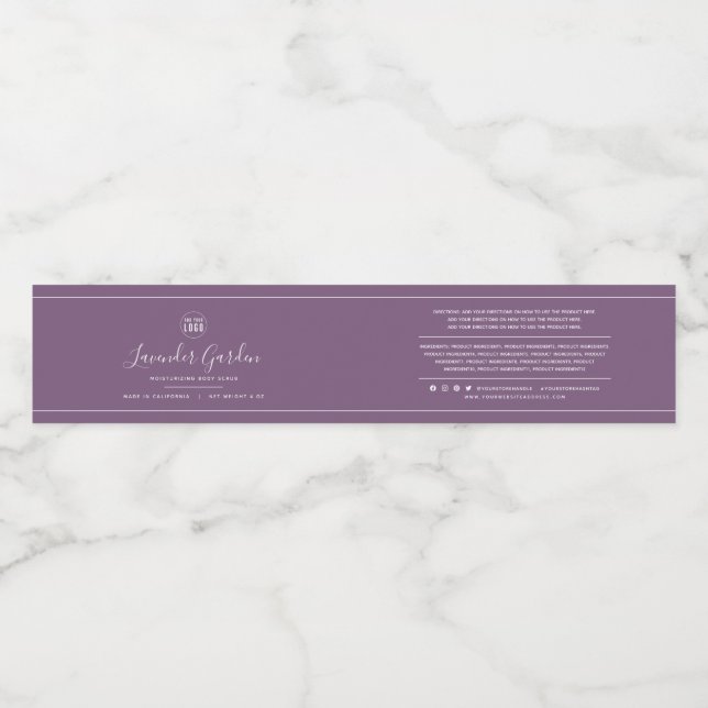 Add Logo Custom Colour Ingredients Product Label (Single Label)