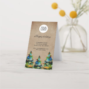 Add Logo Custom Text Christmas Tree 2026 Calendar Loyalty Card
