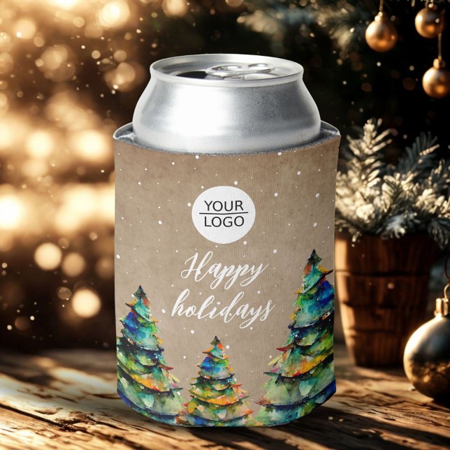 Add Logo Custom Text Christmas Tree Customer Can Cooler (Creator Uploaded)