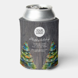 Add Logo Custom Text Christmas Tree Promotion  Can Cooler