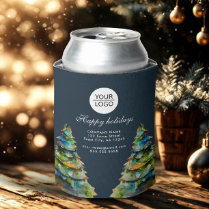 Add Logo Custom Text Christmas Tree Promotion  Can Cooler