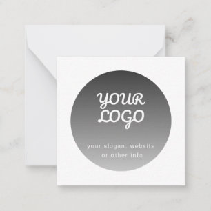 Add Logo Dark Grey Gradient White Border Card