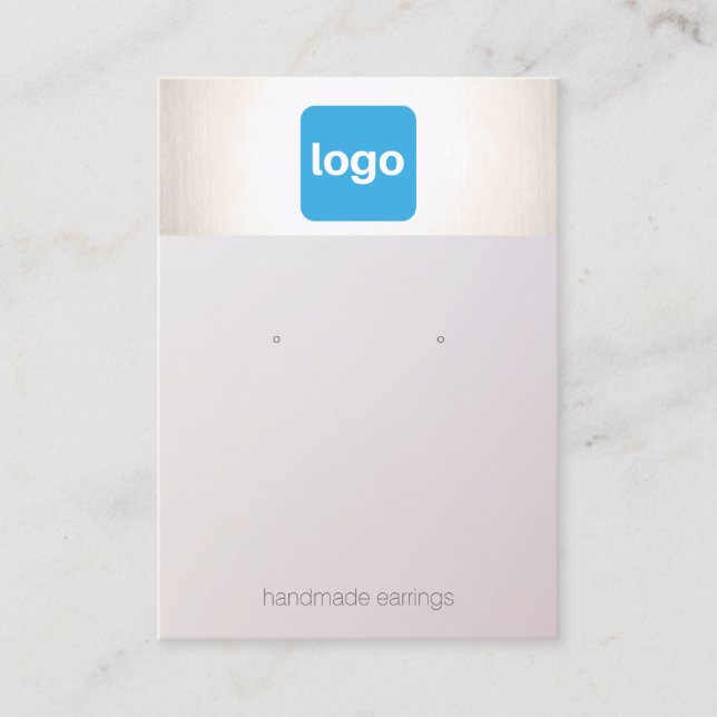 Add Logo  Earring  Display Holder Business Card (Front)