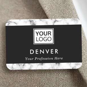 Add logo first name and title marble look borders tag