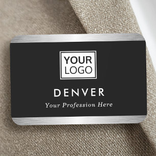 Add logo first name title faux silver grey borders tag