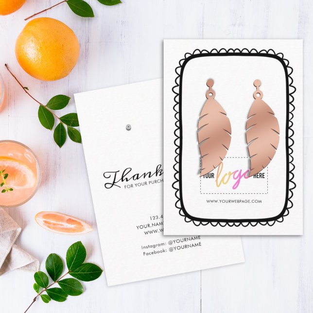 Add Logo Hand Drawn Frame Earrings Display Card 02 (Creator Uploaded)