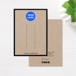 Add Logo Kraft Border Hair Clip Display