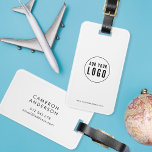 Add Logo Modern Corporate Business Custom Colours Luggage Tag<br><div class="desc">Add Logo Modern Corporate Business Custom Colours Luggage Tag that's perfect for you and your employees when travelling for work. Background colour on the front and back is editable, click "Edit" to change the colour Personalize it by replacing the placeholder text and the placeholder image with your own logo. For...</div>