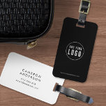 Add Logo Modern Corporate Business Custom Colours Luggage Tag<br><div class="desc">Add Logo Modern Corporate Business Custom Colours Luggage Tag that's perfect for you and your employees when travelling for work. Background colour on the front and back is editable, click "Edit" to change the colour Personalize it by replacing the placeholder text and the placeholder image with your own logo. For...</div>