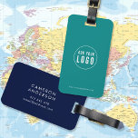 Add Logo Modern Corporate Business Custom Colours Luggage Tag<br><div class="desc">Add Logo Modern Corporate Business Custom Colours Luggage Tag that's perfect for you and your employees when travelling for work. Background colour on the front and back is editable, click "Edit" to change the colour Personalize it by replacing the placeholder text and the placeholder image with your own logo. For...</div>