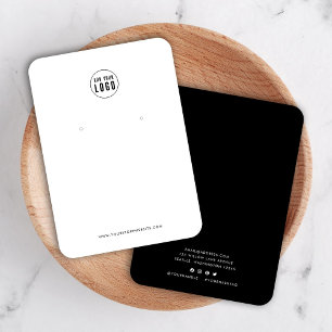 Add Logo Modern Custom Colour Earring Display Card