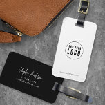 Add Logo Modern Script Business Custom Colours Luggage Tag<br><div class="desc">Add Logo Modern Script Business Custom Colours Luggage Tag that's perfect for you and your employees when travelling for work. Background colour on the front and back is editable, click "Edit" to change the colour Personalize it by replacing the placeholder text and the placeholder image with your own logo. For...</div>