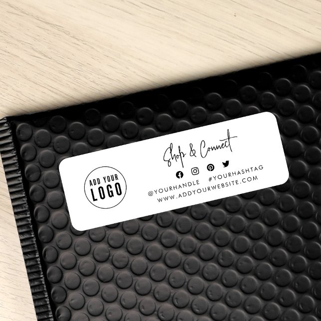 Add Logo Modern Script Shop Connect Social Media  (Creator Uploaded)