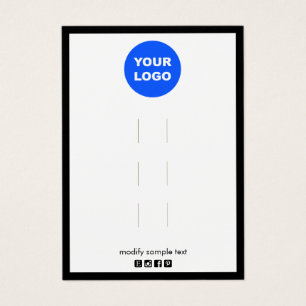 Add Logo Multiple 3 Hair Clip Display Holder