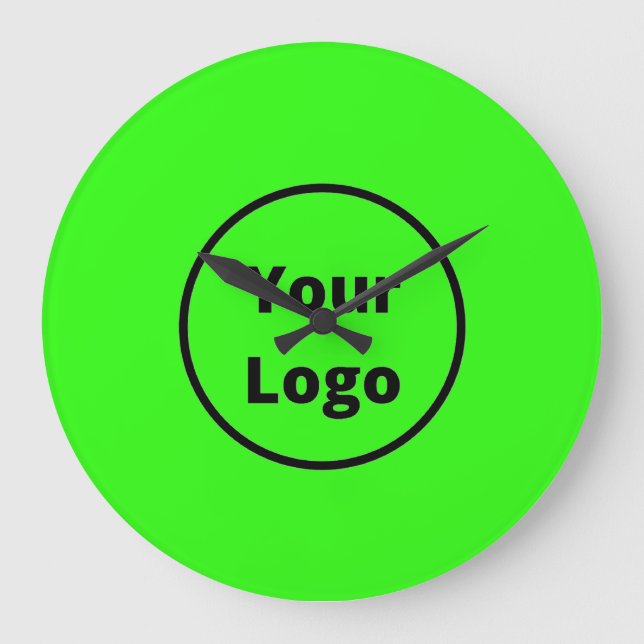 Add logo neon green large clock (Front)