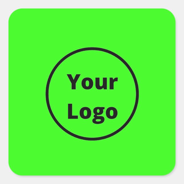 Add logo neon green square sticker (Front)