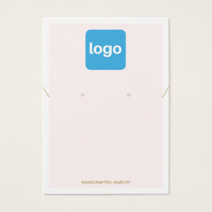 Add Logo Pastel Pink Earring and Necklace Display