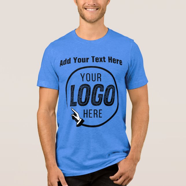Add Logo Photo Image Picture Personalized Gifts Tri-Blend Shirt (Front)