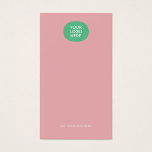 Add Logo Pink Earrings Display Card