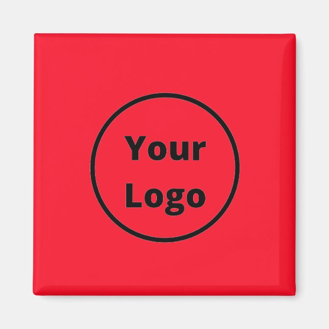 Add logo plain red magnet (Front)