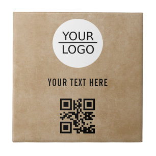 Add Logo QR Code Custom Text Promotion Tile