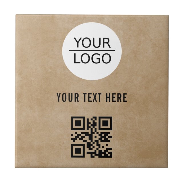 Add Logo QR Code Custom Text Promotion  Tile (Front)