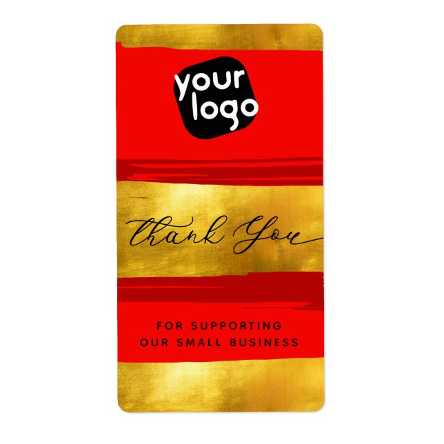   Add Logo & QR Code Modern Personalized Thank You (Front)