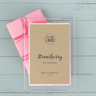 Add Logo Script and Typewriter Kraft Product Label