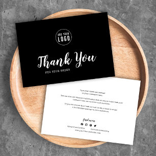 Add Logo Script and Typewriter Thank You Card