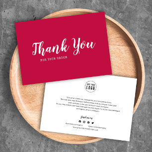 Add Logo Script and Typewriter Thank You Card